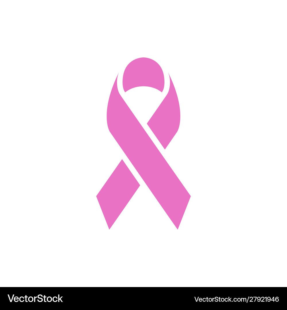 Pink Awareness Ribbon - Breast Cancer Symbol Vector Image