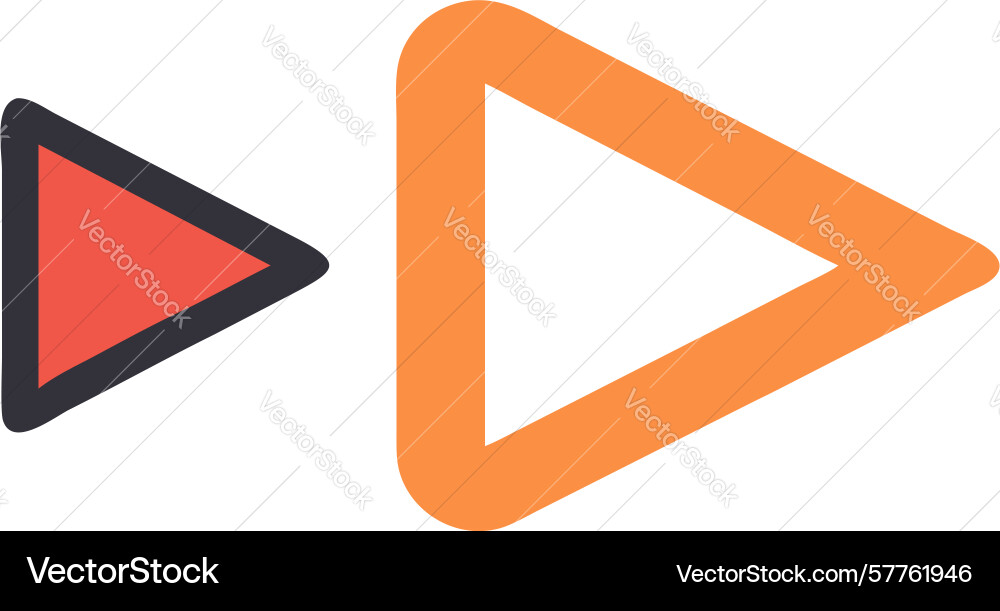 Play button icon set for media navigation design vector image