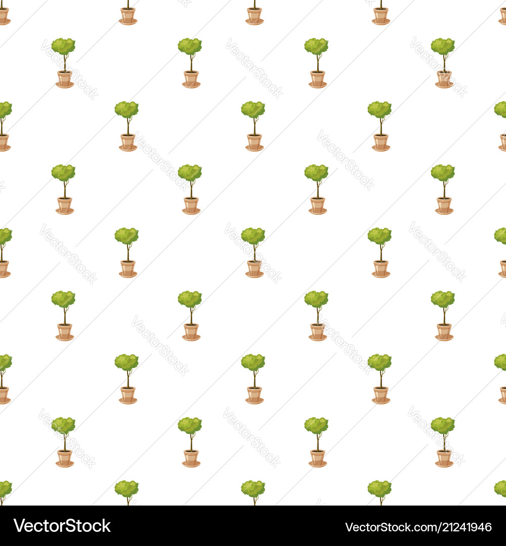 Pot tree pattern Pot tree pattern vector image