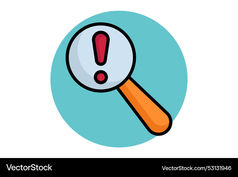 Problem colored outline icon exclamation mark Problem colored outline icon exclamation mark vector image