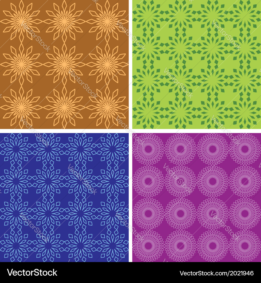 Seamless color geometric patterns vector image