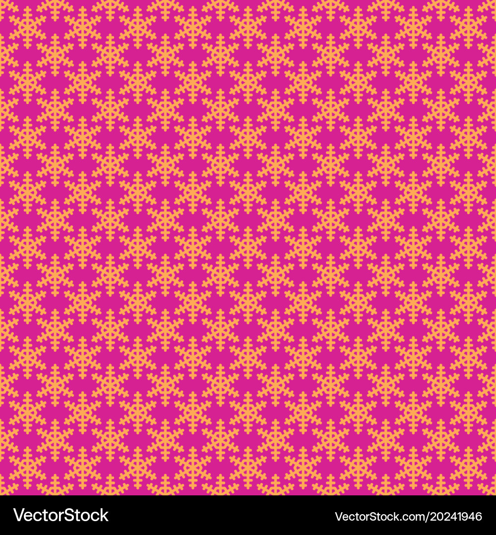 Seamless simple geometric snow flake pattern vector image