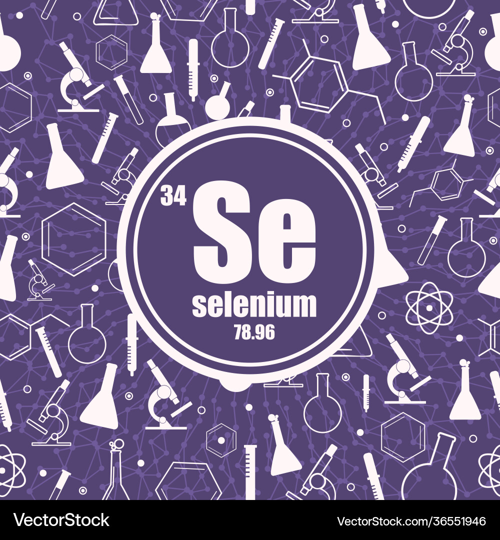 Selenium chemical element vector image