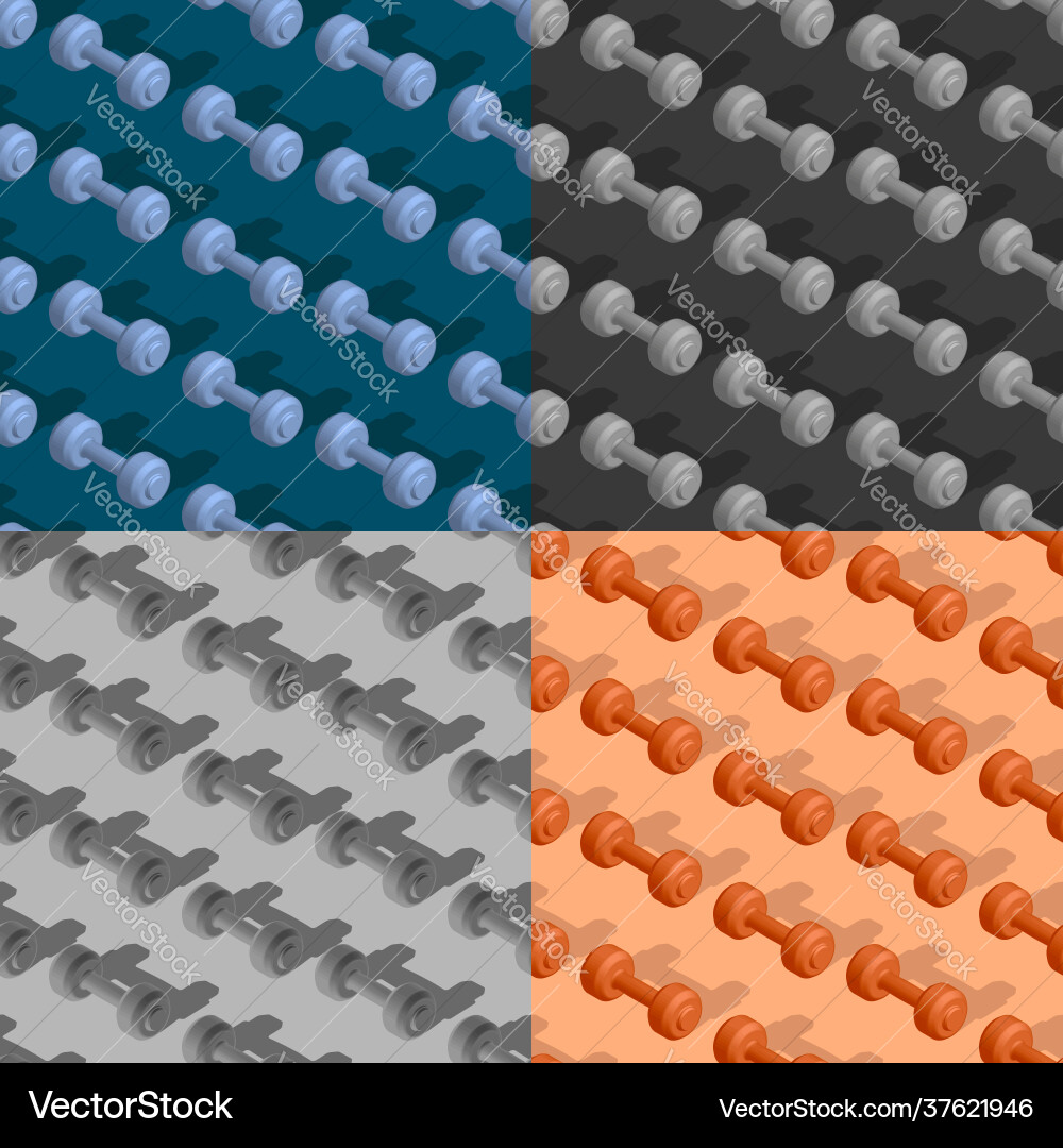 Set seamless patterns with realistic detailed Vector Image