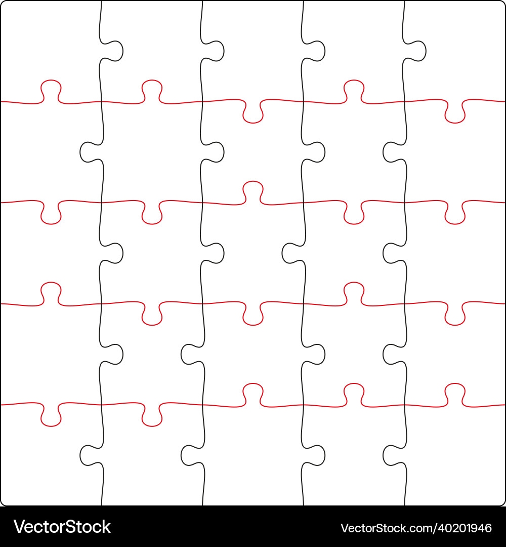 Square puzzle marking in format Vector Image