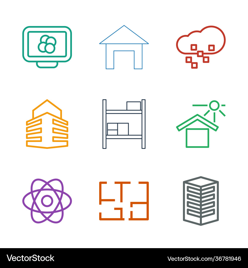 Structure icons Vector Image