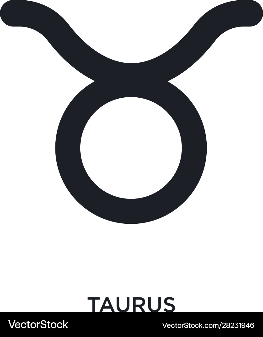 Taurus isolated icon simple element from zodiac vector image
