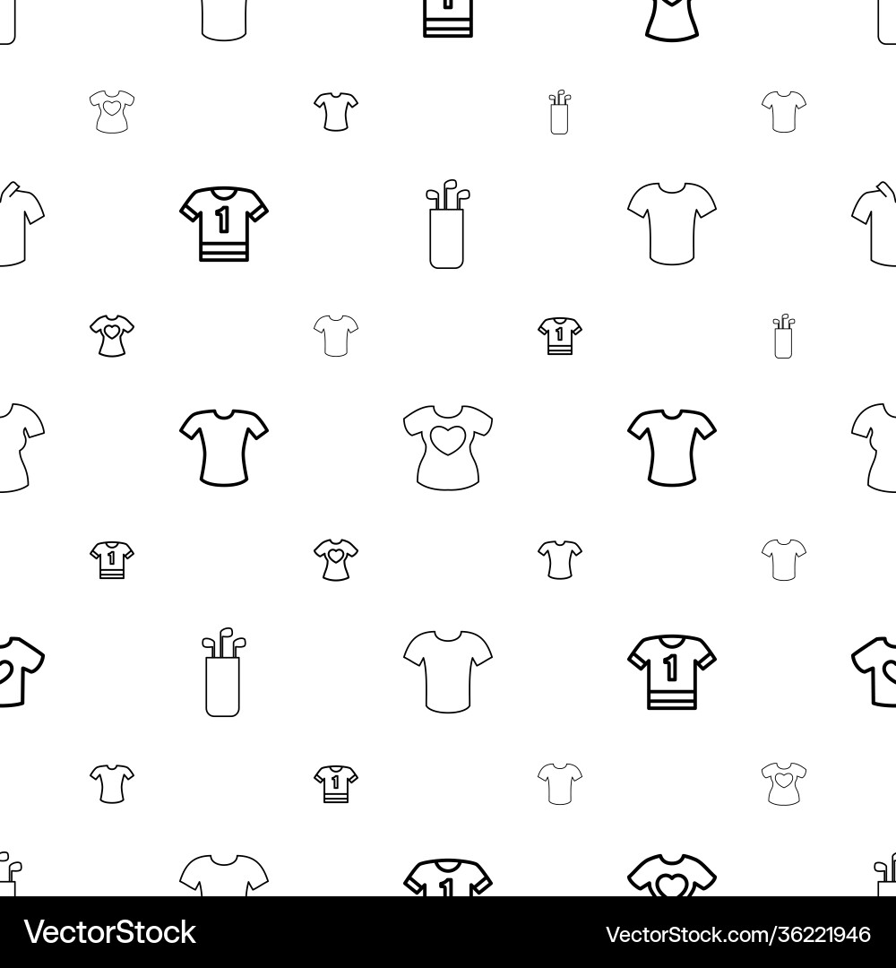 Tee icons pattern seamless white background Vector Image