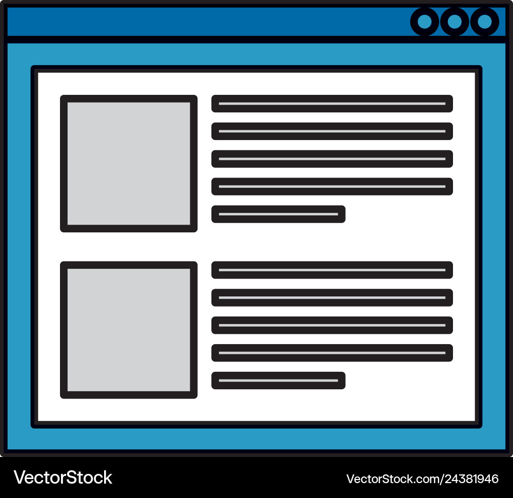 Template webpage with security setup Template webpage with security setup vector image