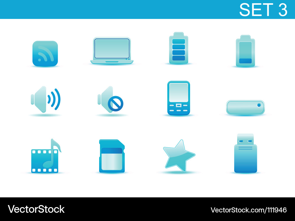 Web icons vector image