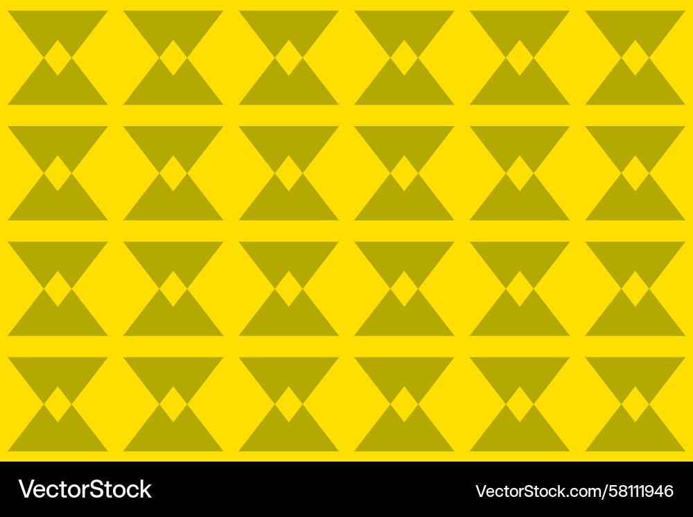 Yellow Triangle Pattern Background Vector Image