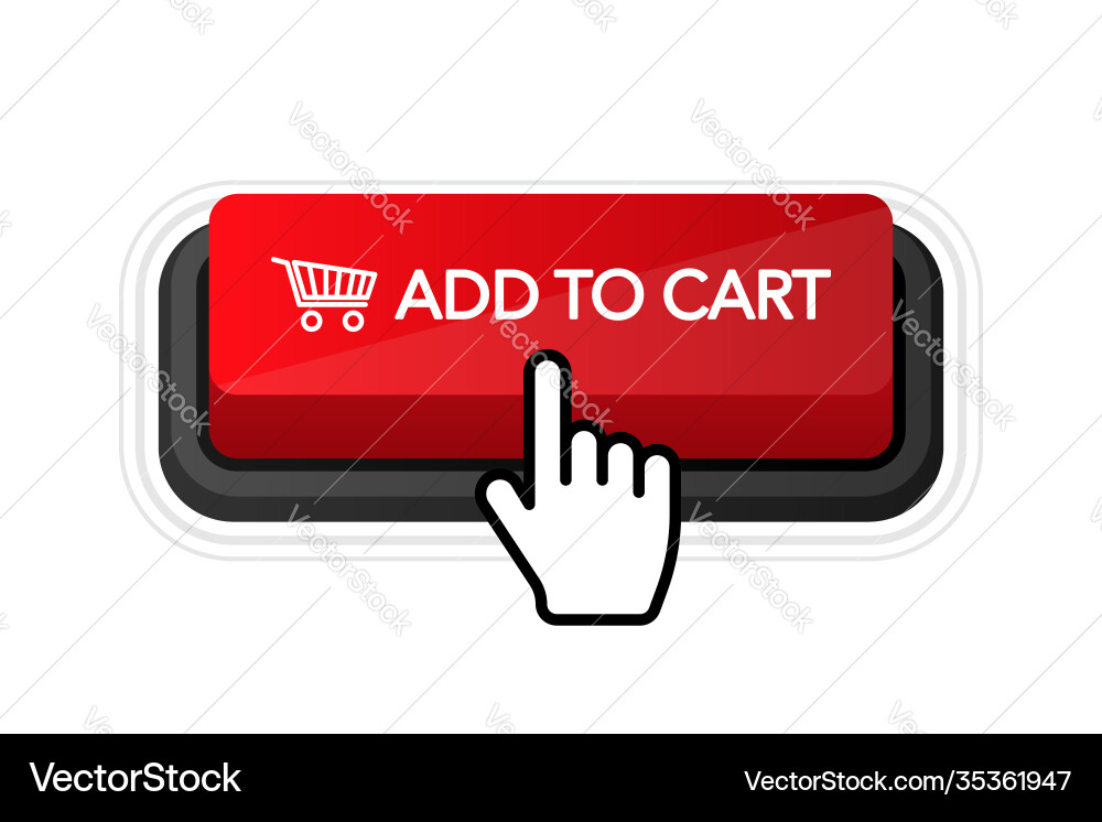 Add to cart banner for web design check mark Add to cart banner for web design check mark vector image
