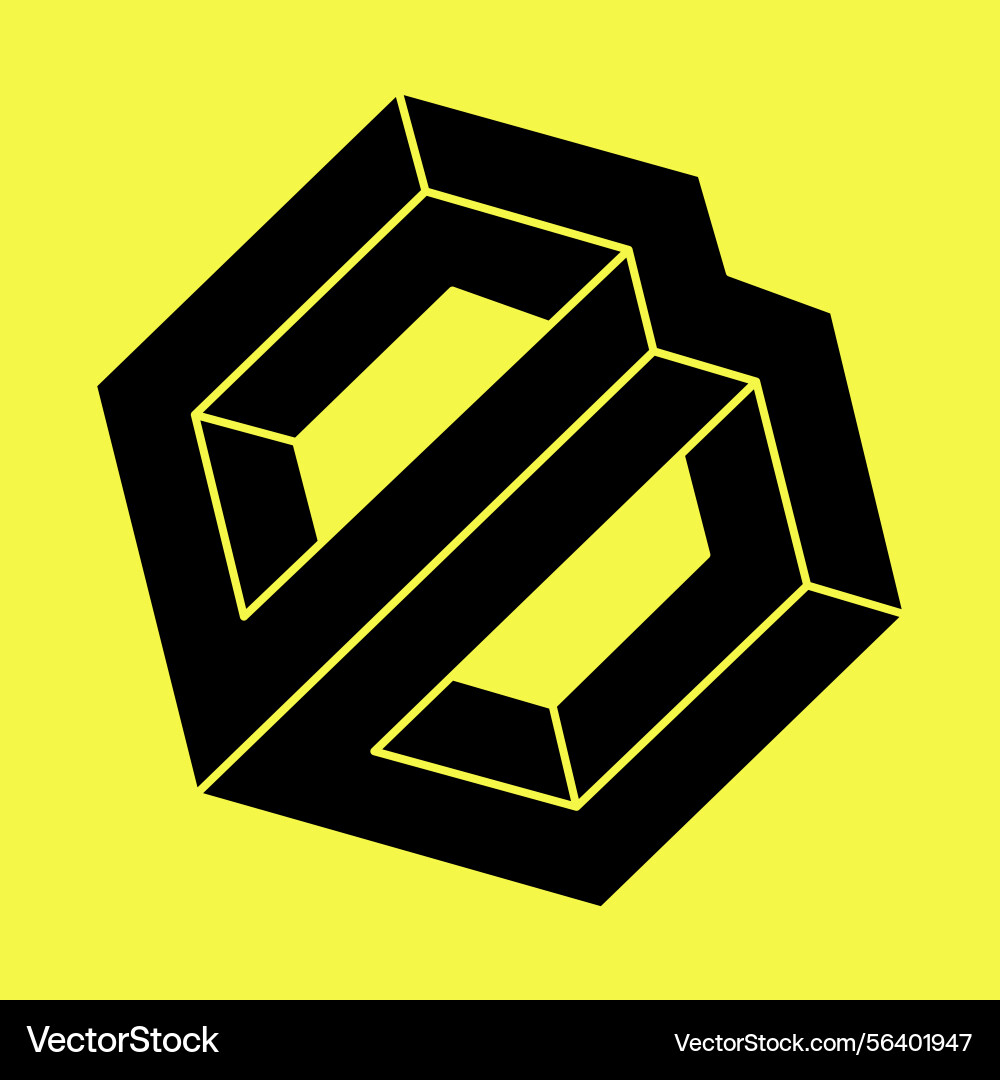 Escher style optical illusion object sacred Vector Image