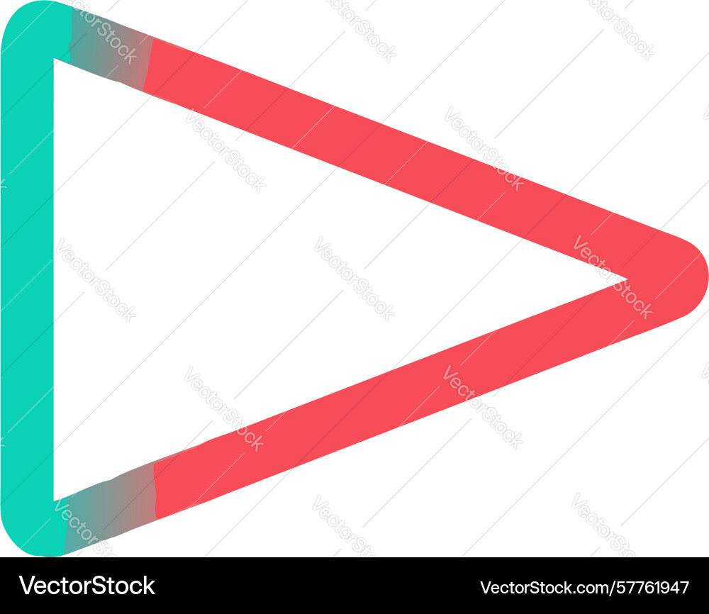 Gradient play button icon for digital media vector image