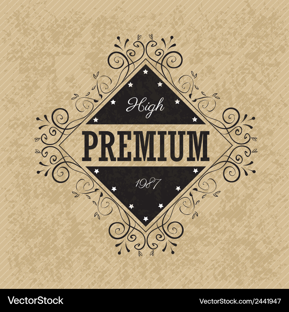 Guaranteed seal over pattern background Vector Image