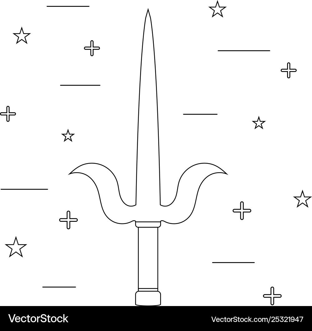 Line Style icon a sai samurai gun ninja Line Style icon a sai samurai gun ninja vektorbild