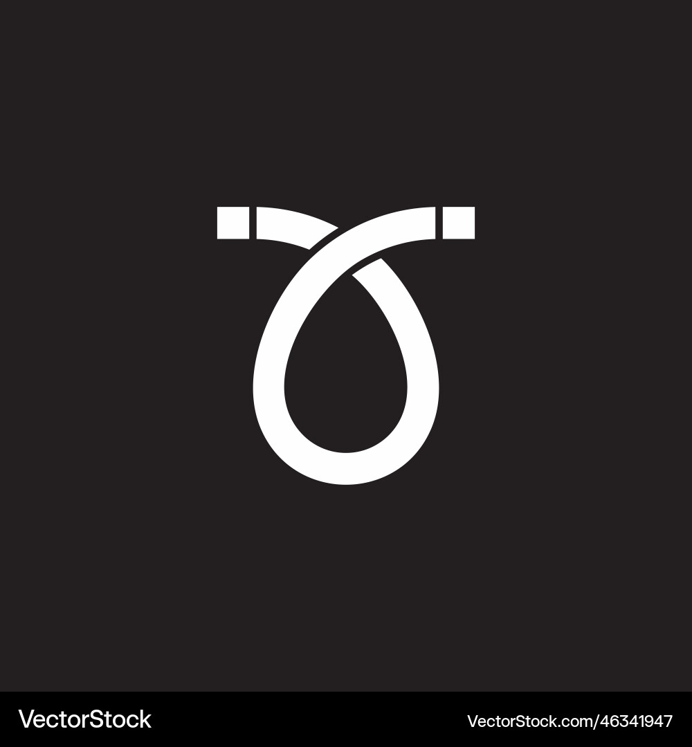 Loop overlap object geometric simple logo Loop overlap object geometric simple logo vector image