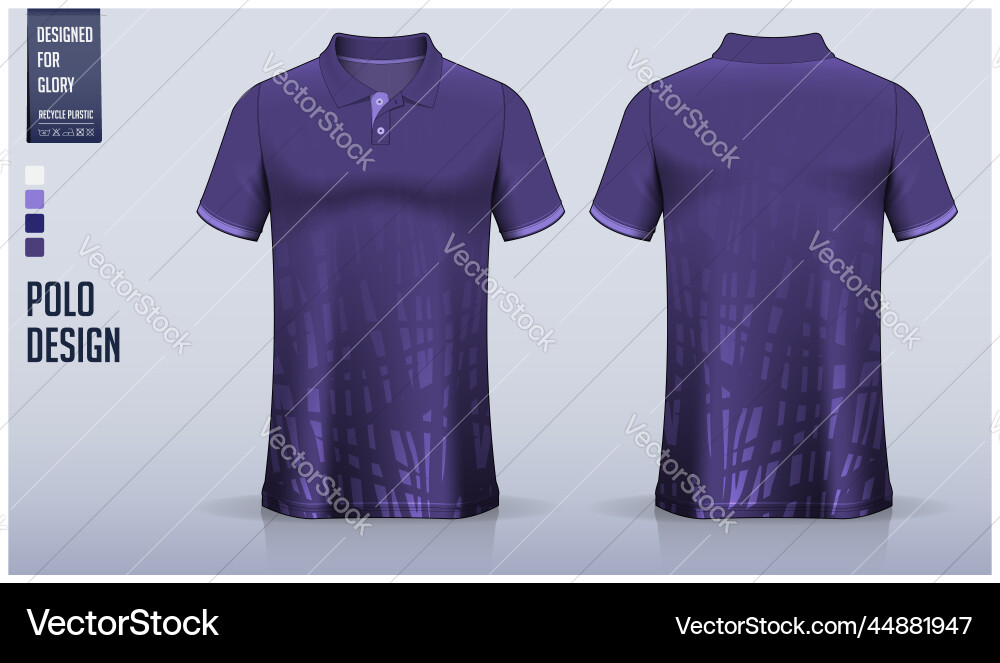 Polo t-shirt mockup design abstract pattern Vector Image
