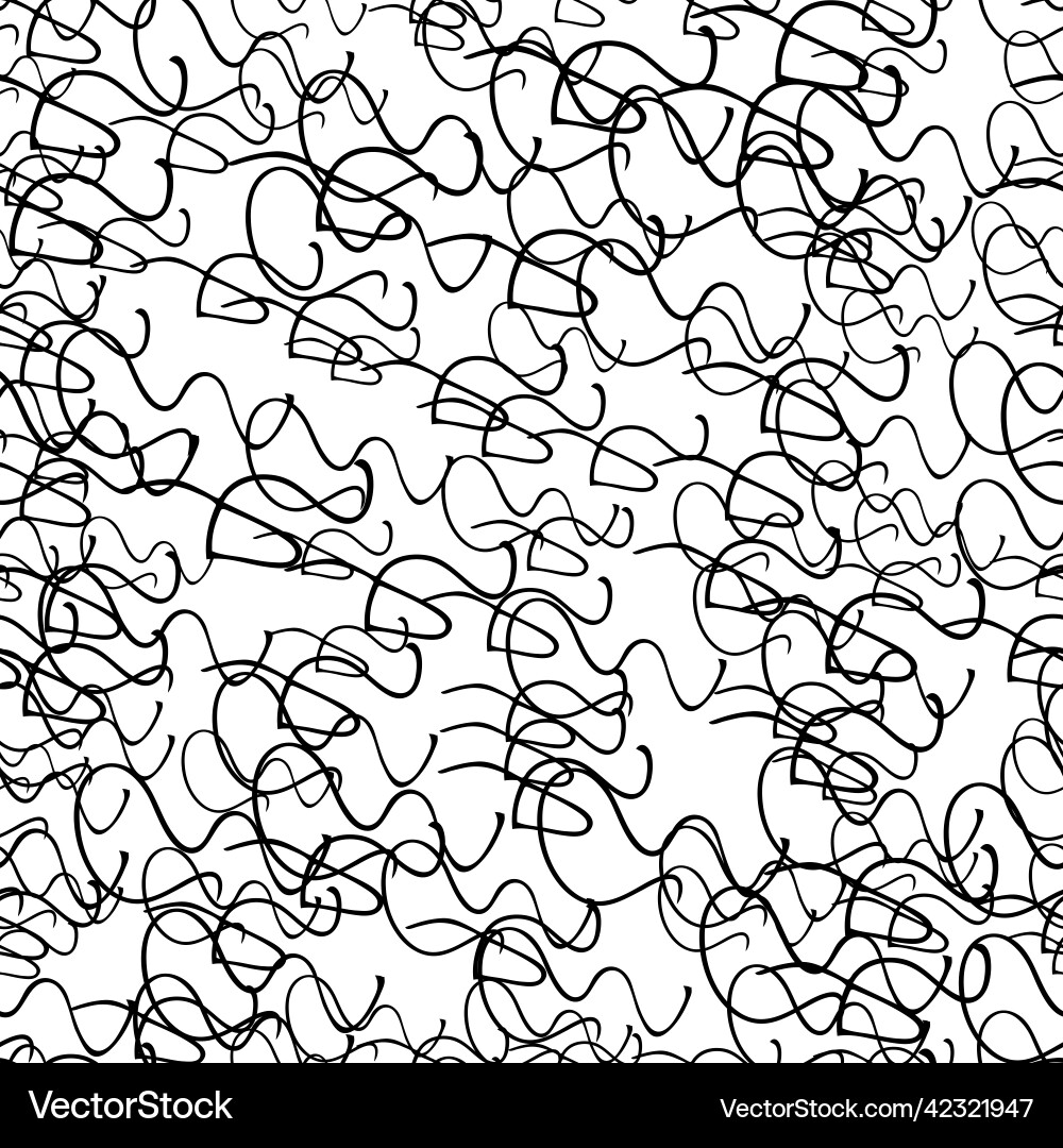 Seamless pattern with sketch squiggle Vector Image