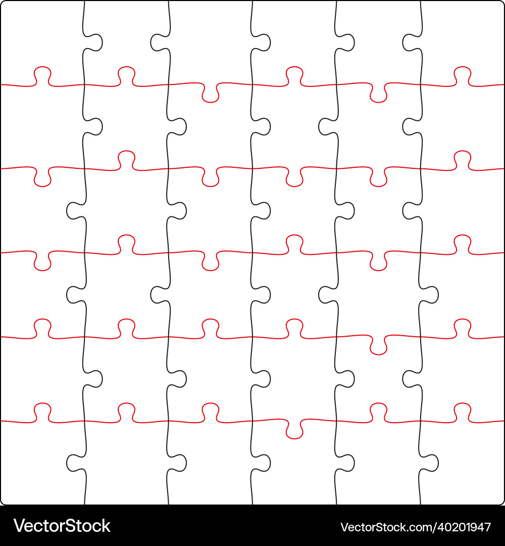 Square puzzle marking in format Vector Image