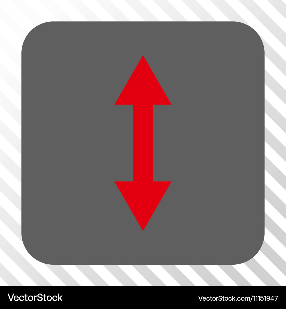 Vertical flip rounded square button vector image