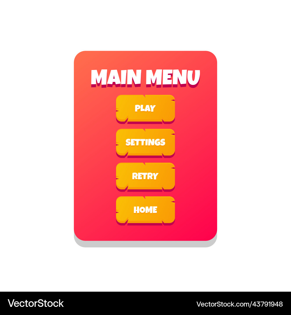 Big set buttons for games and app wooden game ui Big set buttons for games and app wooden game ui Vector Image