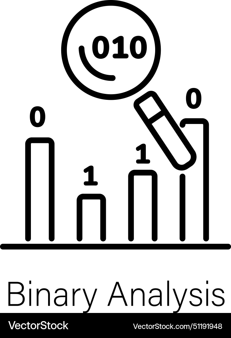 Binary analysis vector image