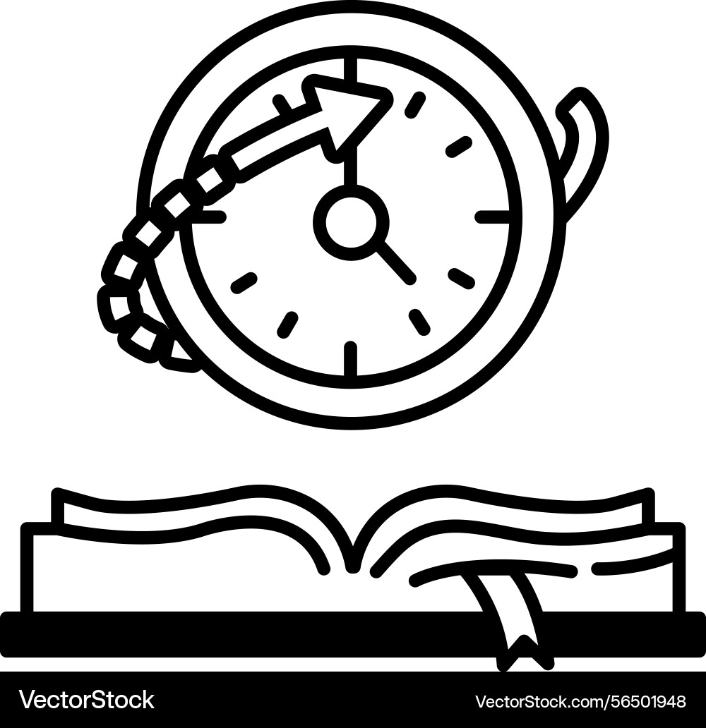 Clock with a circle and arrow pointing Clock with a circle and arrow pointing vector image