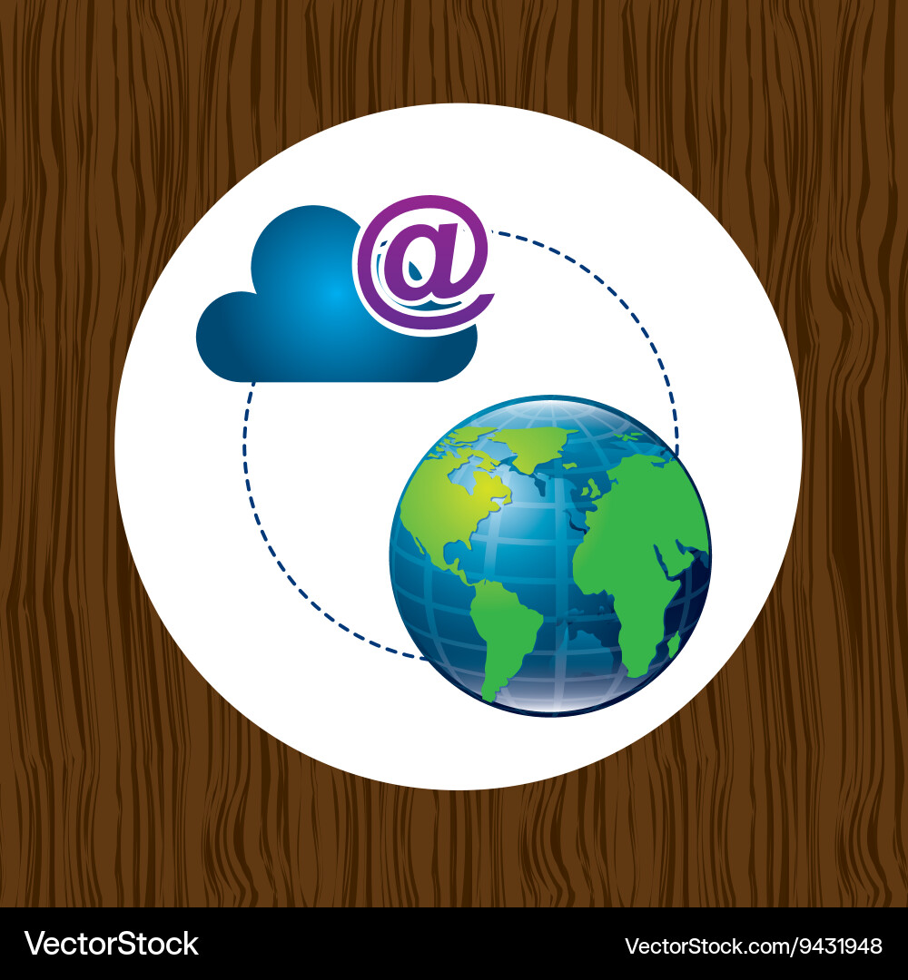 Cloud computing design vector image
