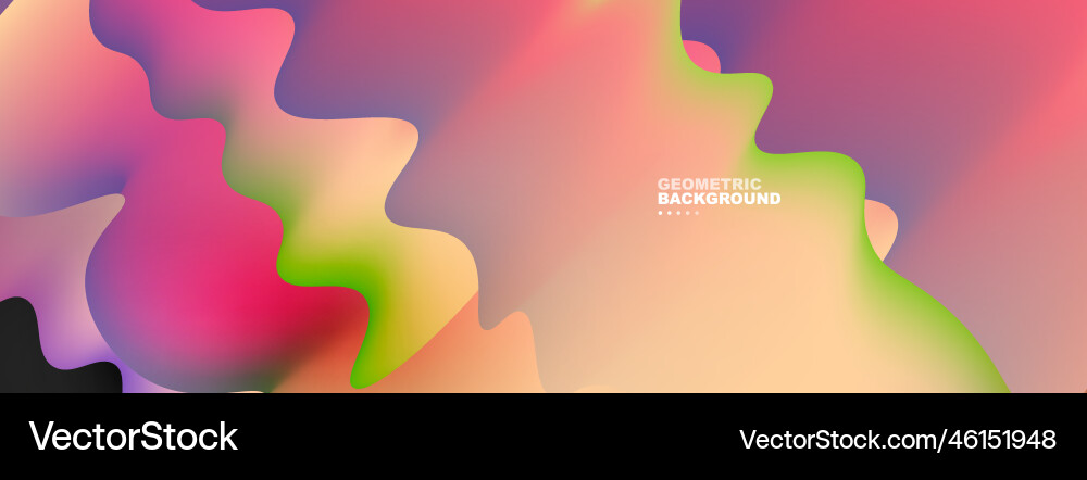 Dynamic liquid waves abstract background Vector Image