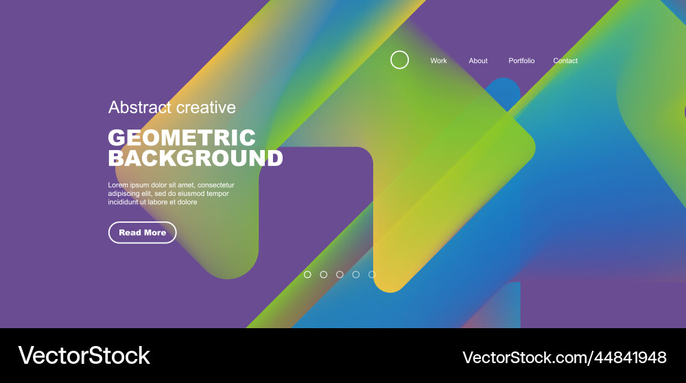 Fluid gradient triangles landing page background Fluid gradient triangles landing page background vector image