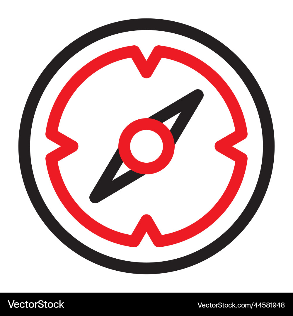 Line compass icon navigation and orientation Line compass icon navigation and orientation vector image