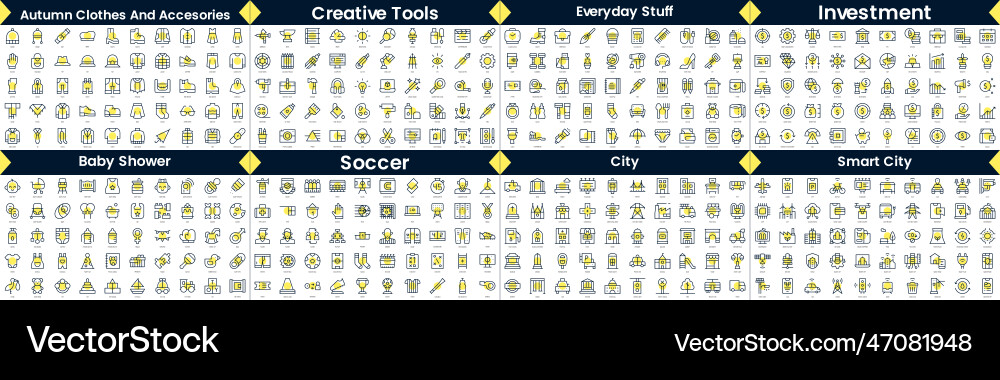 Linear style icons pack in this bundle include Linear style icons pack in this bundle include vector image