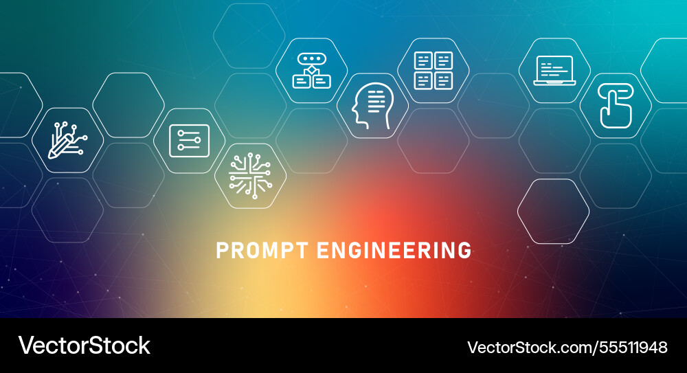 Prompt engineering input refinement command Prompt engineering input refinement command vector image
