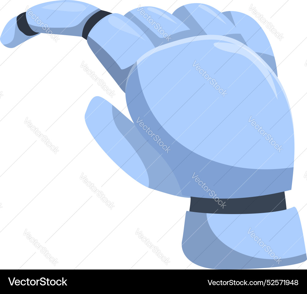 Robot hand pointing with index finger Robot hand pointing with index finger vector image