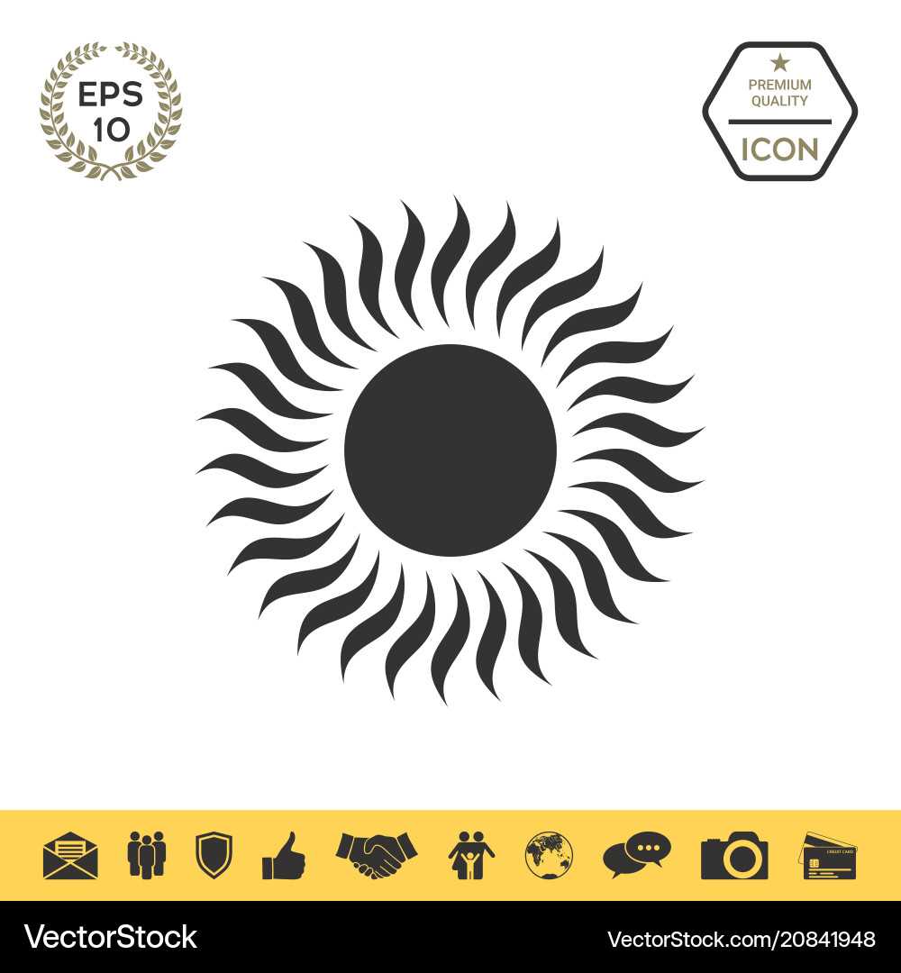 Sun icon symbol (20841948) – Royalty-Free Vector | VectorStock