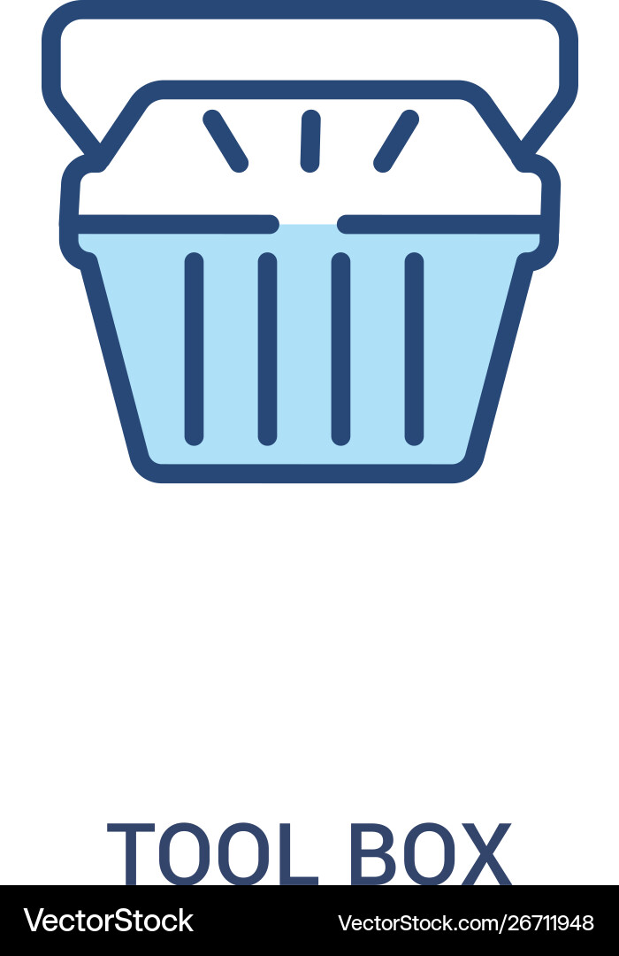 Tool box concept 2 colored icon simple line Tool box concept 2 colored icon simple line vector image