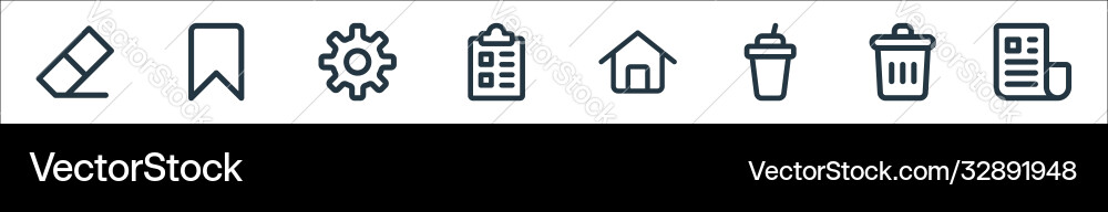 User interface line icons linear set quality User interface line icons linear set quality vector image