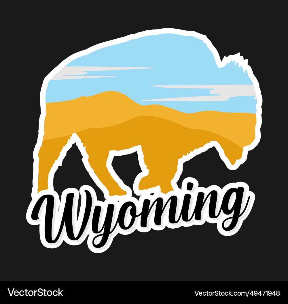 Wyoming Staat vereinte Staaten von Amerika Wyoming Staat vereinte Staaten von Amerika vektorbild