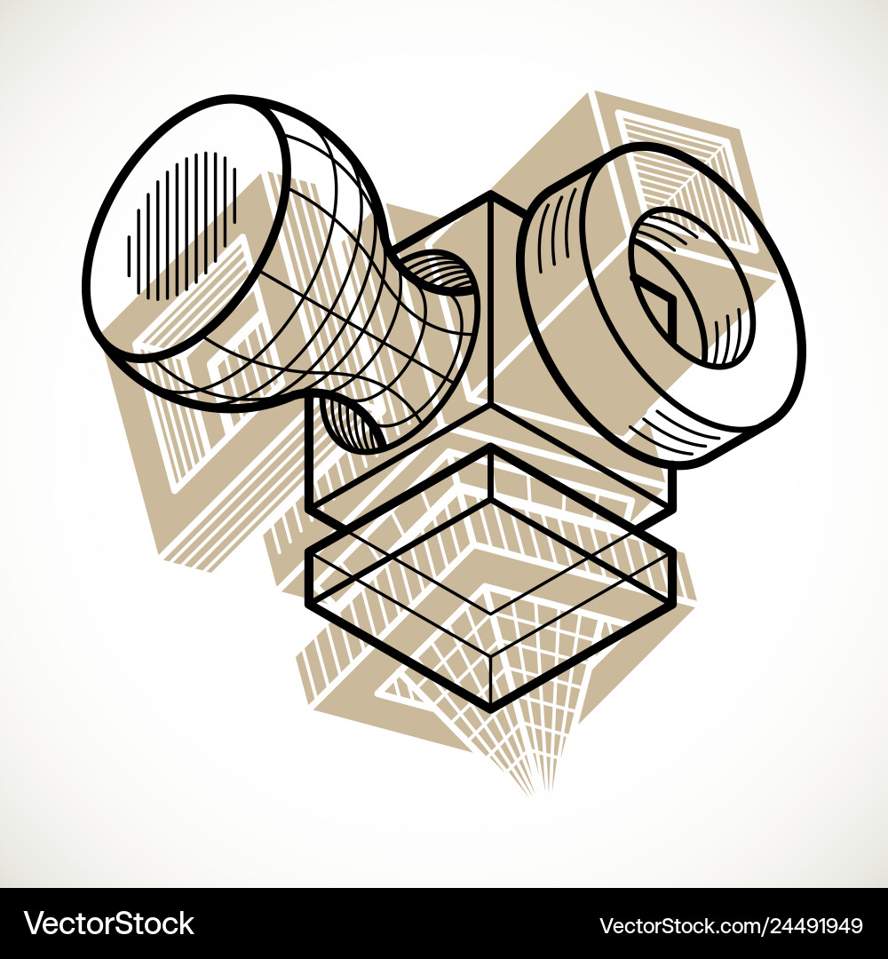 Abstract isometric dimensional shape made using Abstract isometric dimensional shape made using vector image