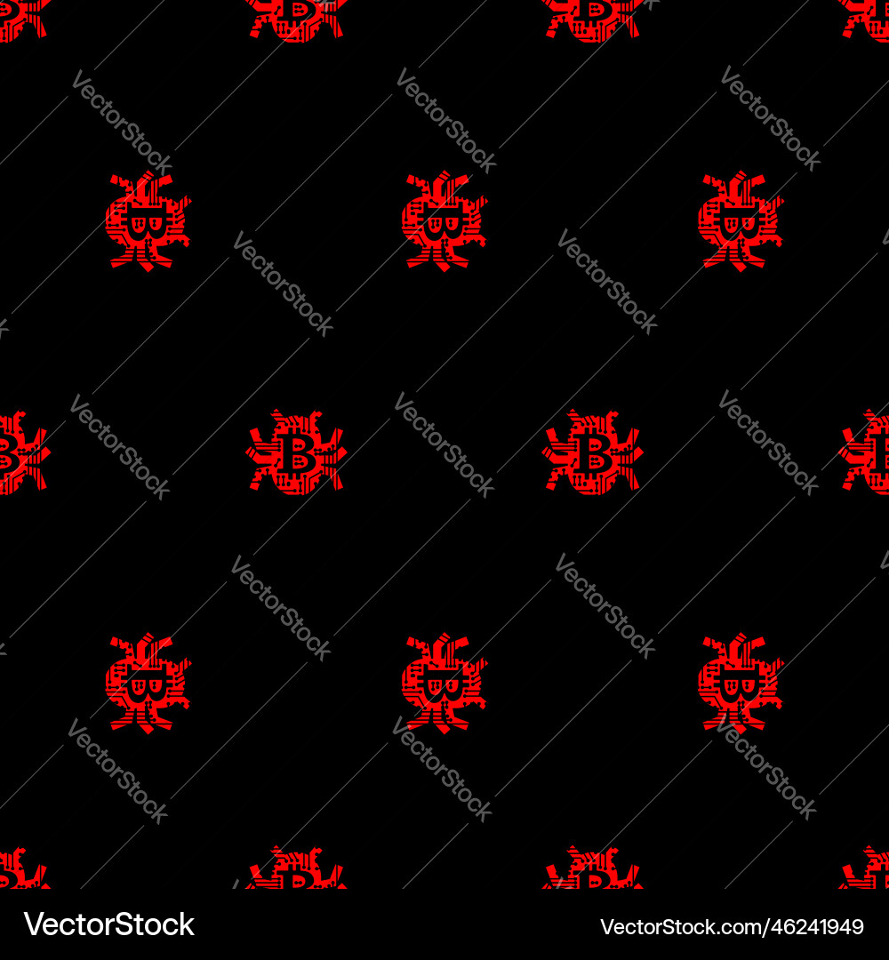 Bitcoin virus bug pattern seamless digital Bitcoin virus bug pattern seamless digital vector image