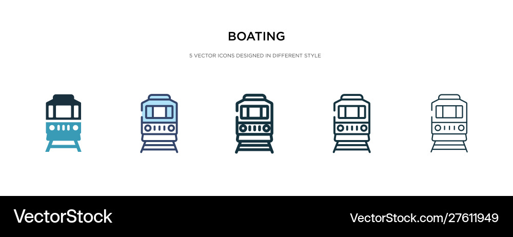 Boating icon in different style two colored Boating icon in different style two colored vector image