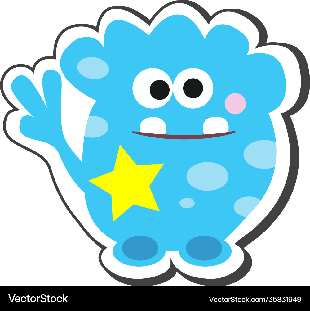 Cartoon monster icon vector image