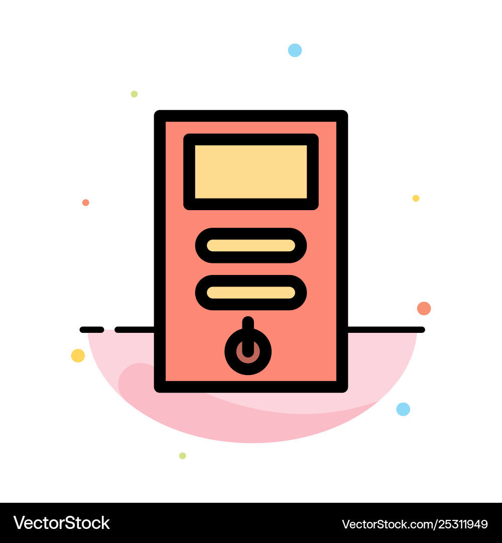 Computer cpu pc stabilizer abstract flat color Computer cpu pc stabilizer abstract flat color Vector Image