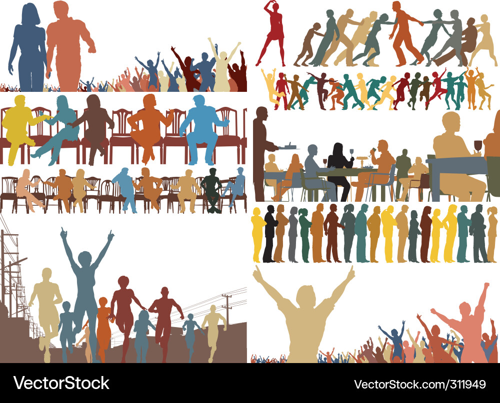 Diverse Group of People Vector Image