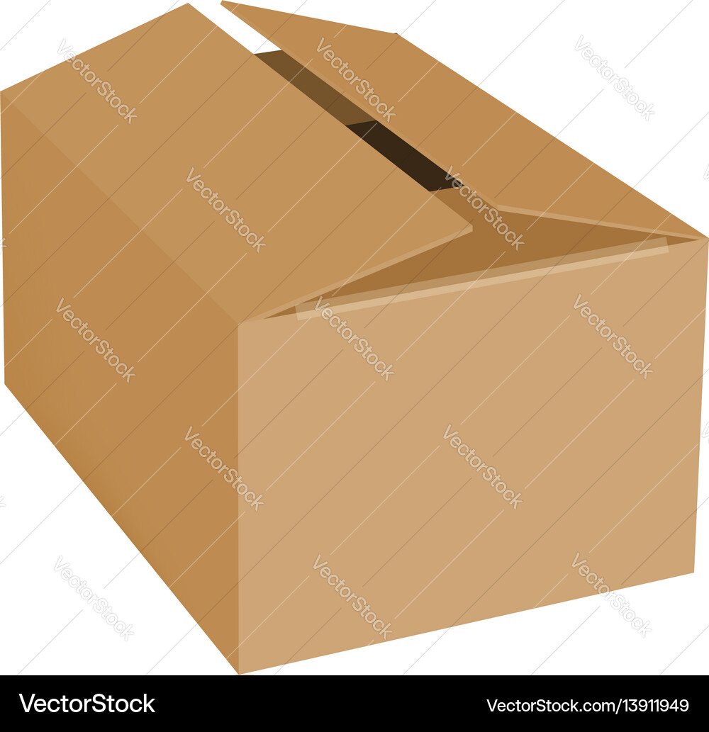 Empty box mockup realistic style Empty box mockup realistic style vector image