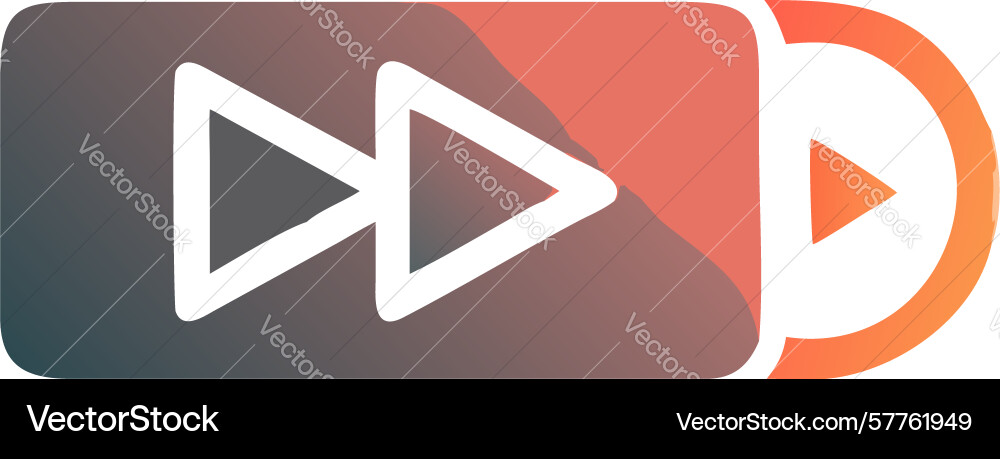 Fast forward playback controls icon design vector image