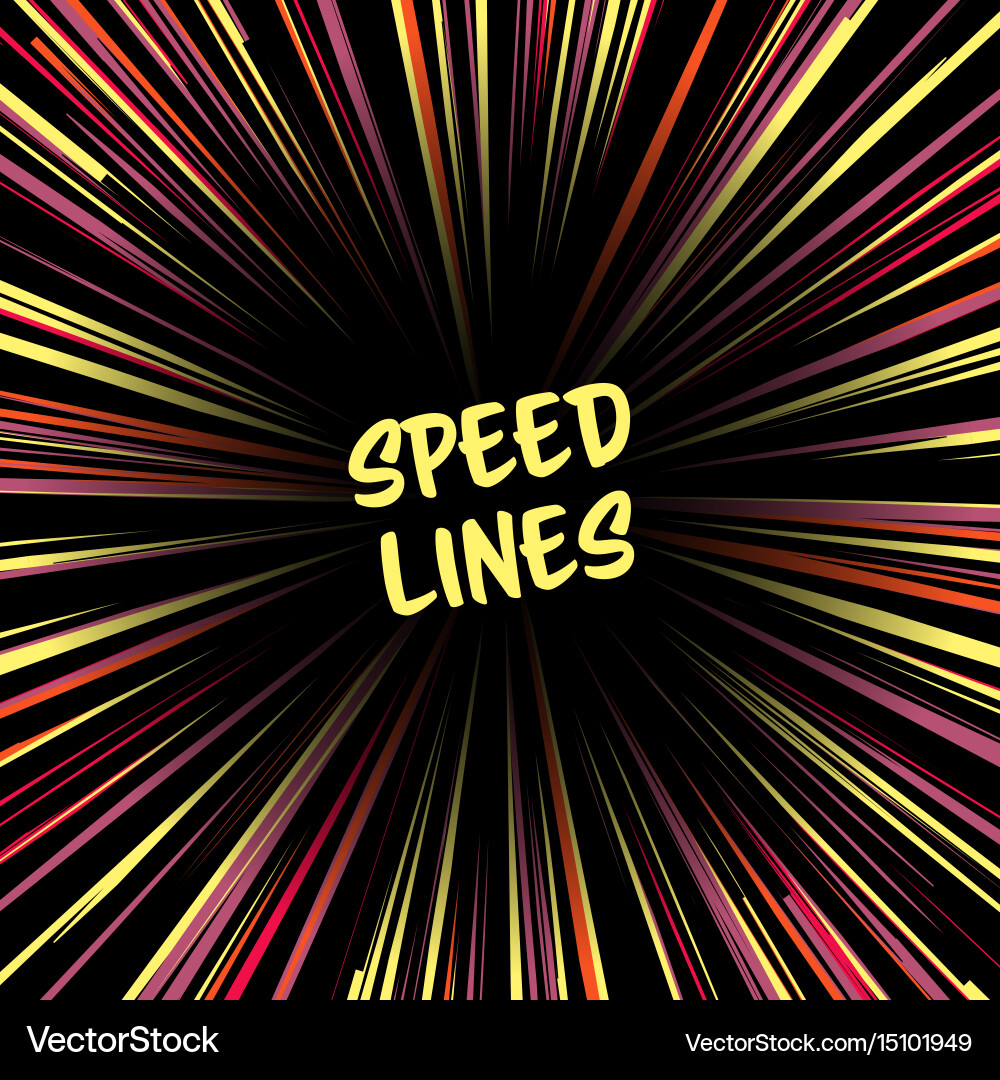 Fast speed warp effect lines zoom fade vector image