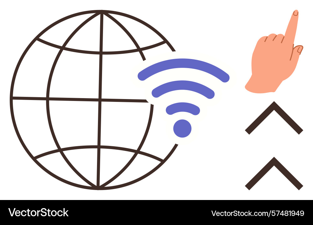 Global connectivity and internet navigation Vector Image