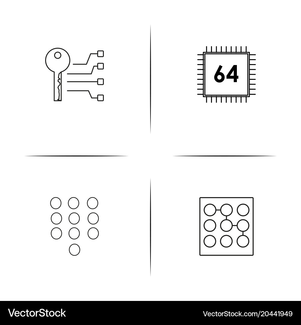 Internet technologies simple linear icon vector image